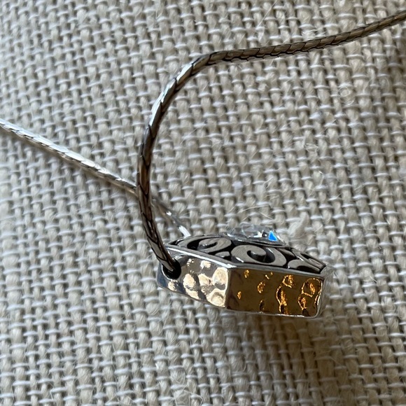 Brighton DECO Collection Swarovski Solitaire Hexagon Reversible pendant NWOT - Picture 6 of 12